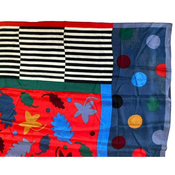 Vintage Sian Tucker Silk Scarf Abstract Art Design Matisse Style Modern 80's - Picture 2 of 7